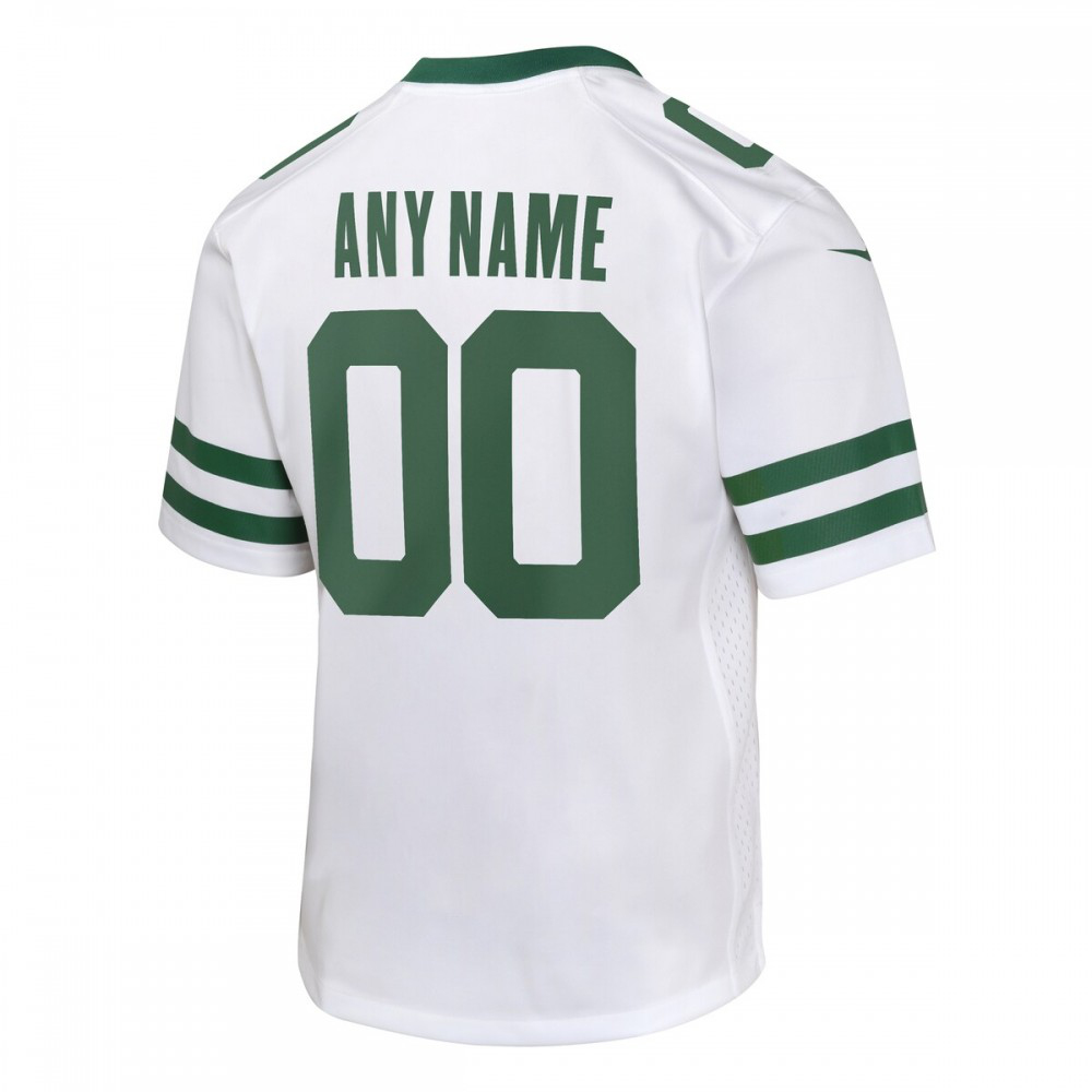 New York Jets Nike Youth Custom Game Jersey - Legacy White-GridironStore